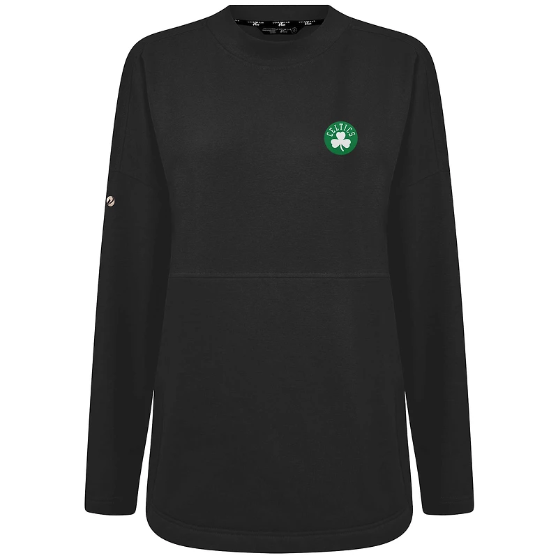 Women's Levelwear Black Boston Celtics Beaudry Pullover Sweatshirt