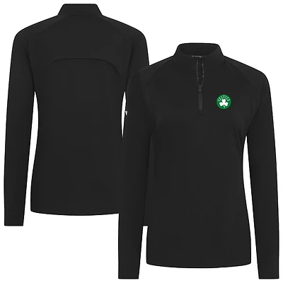 Women's Levelwear Black Boston Celtics Flex Insignia 2.0 Quarter-Zip Top