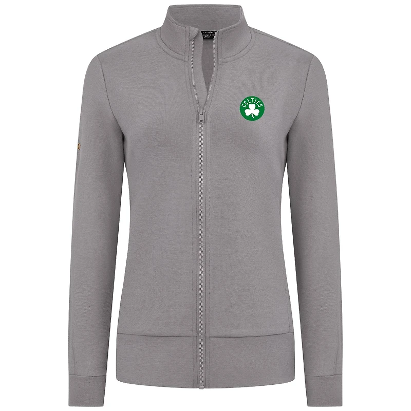 Veste zippée Shine grise pour femme des Boston Celtics de Levelwear