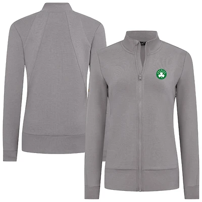 Veste zippée Shine grise pour femme des Boston Celtics de Levelwear