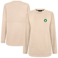 Women's Levelwear Khaki Boston Celtics Beaudry Pullover Sweatshirt