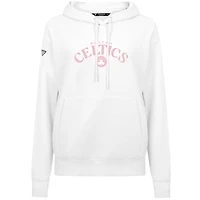 Women's Levelwear  White Boston Celtics Mother's Day Adorn Arched Pullover Hoodie