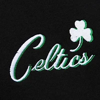 Sweat à capuche court noir Boston Celtics Hardwood Classics pour femme Mitchell & Ness