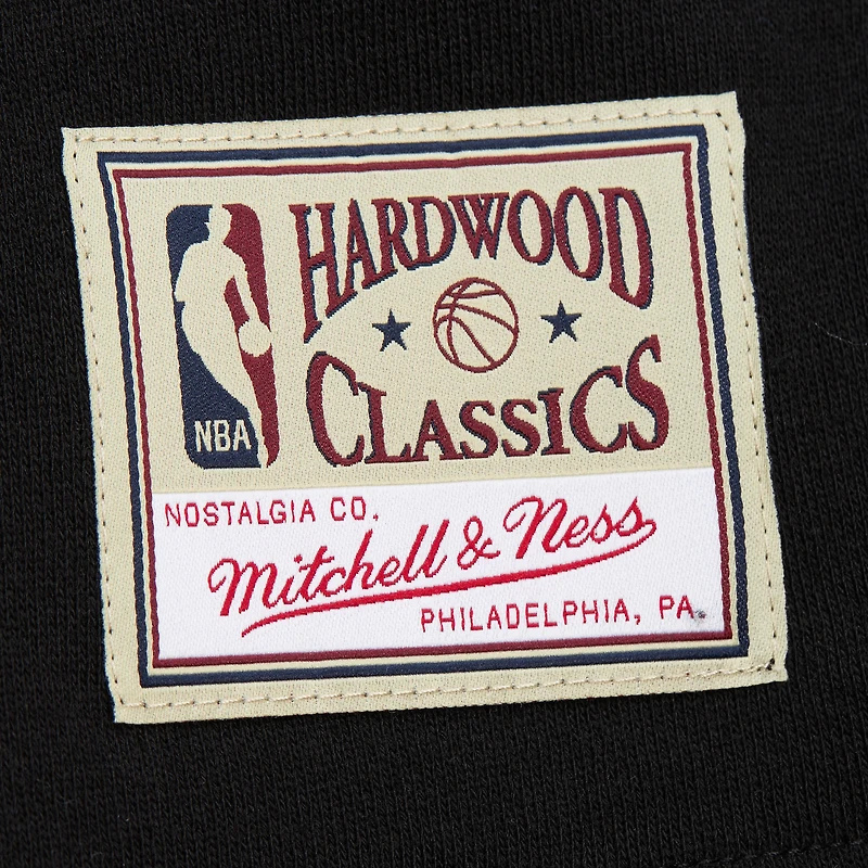Sweat à capuche court noir Boston Celtics Hardwood Classics pour femme Mitchell & Ness