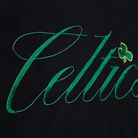 Women's Mitchell & Ness  Black Boston Celtics Hardwood Classics Script Lightweight Sweatshirt