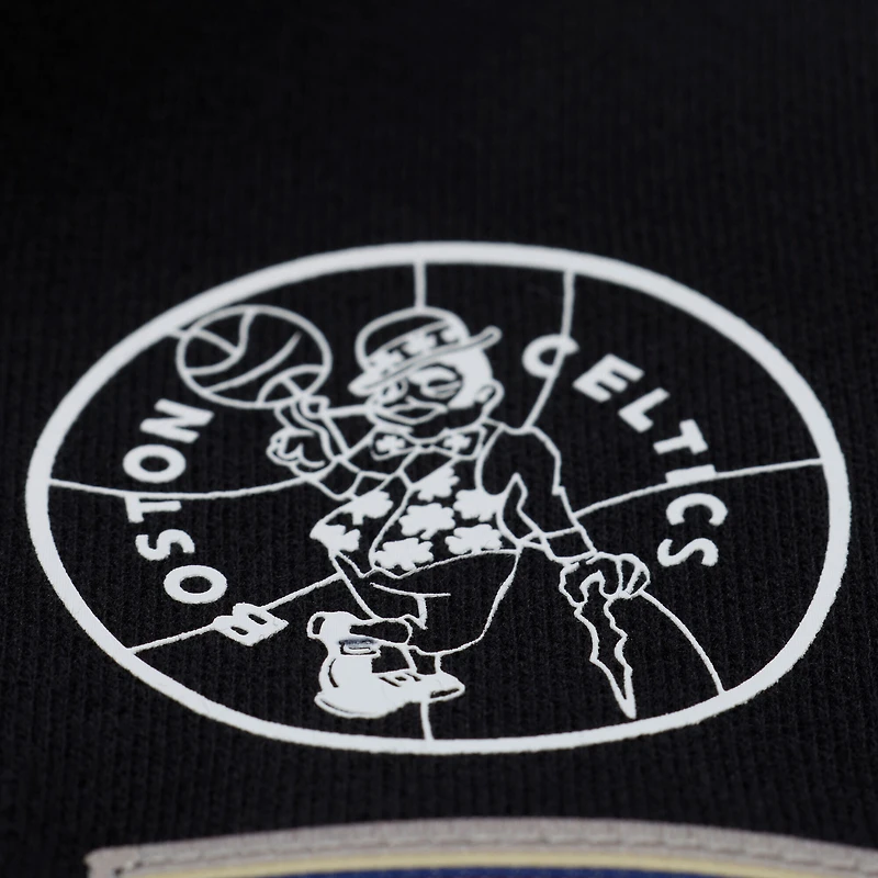 Women's Mitchell & Ness Black Boston Celtics Hardwood Classics Script Lightweight Sweatshirt