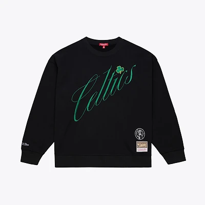 Sweat-shirt léger Mitchell & Ness Hardwood Classics pour femme, noir, Boston Celtics.