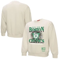 Sweat-shirt à capuche Boston Celtics Oversprayed de couleur crème Mitchell & Ness pour femme
