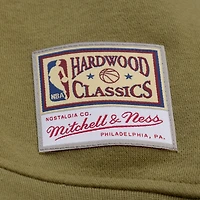 Women's Mitchell & Ness  Olive Boston Celtics Lightweight Script Sweatshirt