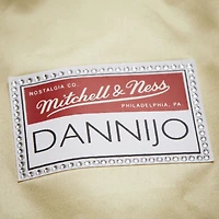 Veste courte en satin doré à boutons-pression Boston Celtics Mitchell & Ness x DANNIJO pour femme