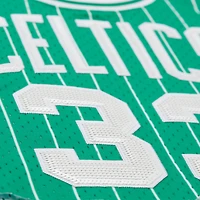 Women's Mitchell & Ness x DANNIJO Larry Bird Kelly Green Boston Celtics Fashion Cropped Basketball Jersey