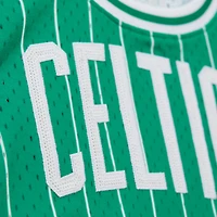 Women's Mitchell & Ness x DANNIJO Larry Bird Kelly Green Boston Celtics Fashion Cropped Basketball Jersey