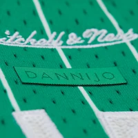 Women's Mitchell & Ness x DANNIJO Larry Bird Kelly Green Boston Celtics Fashion Cropped Basketball Jersey