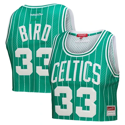 Maillot de basket-ball court tendance pour femme Mitchell & Ness x DANNIJO Larry Bird Kelly Green des Boston Celtics