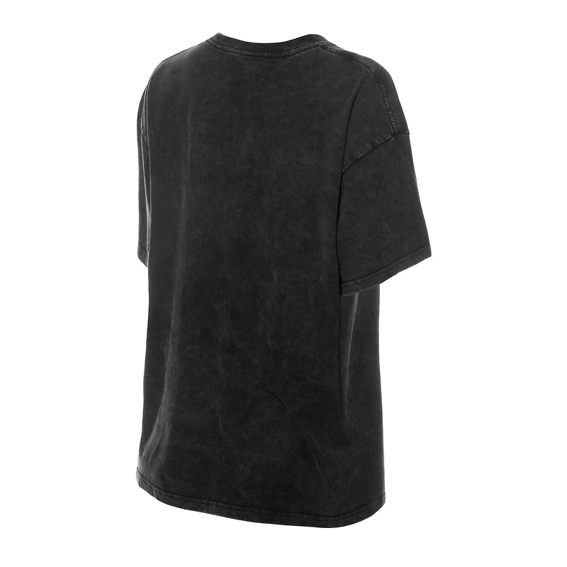 Women's New Era  Black Boston Celtics Throwback Mineral Wash Oversized T-Shirt