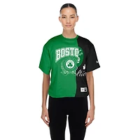 T-shirt court boxy vert recyclé Boston Celtics pour femme New Era