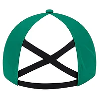 Casquette New Era Kelly Green Boston Celtics 9FORTY pour femme, style flex queue de cheval.