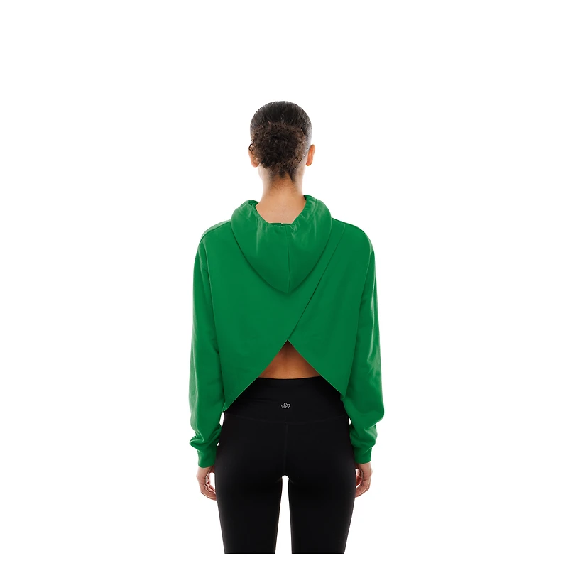 Women's New Era Kelly Green Boston Celtics Glam Game Open Back Hoodie