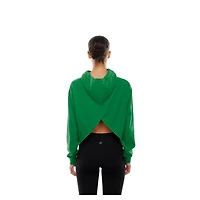 Women's New Era Kelly Green Boston Celtics Glam Game Open Back Hoodie