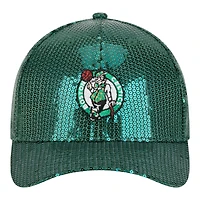 Women's New Era  Kelly Green Boston Celtics Sequin M-Crown 9FORTY Adjustable Hat