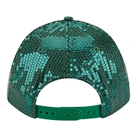 Women's New Era  Kelly Green Boston Celtics Sequin M-Crown 9FORTY Adjustable Hat
