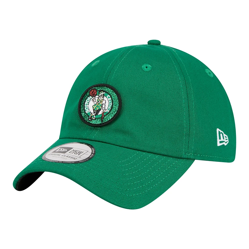 Casquette New Era Kelly Green Boston Celtics Sparkle pour femme, style classique décontracté et ajustable