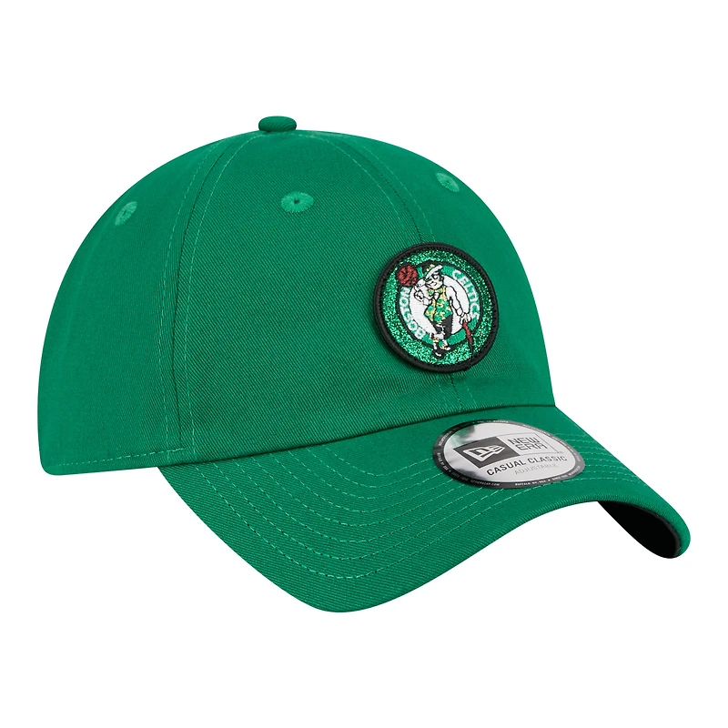 Casquette New Era Kelly Green Boston Celtics Sparkle pour femme, style classique décontracté et ajustable