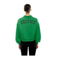 Women's New Era Kelly Green Boston Celtics Sport Night Balloon Sleeves Sweatshirt
