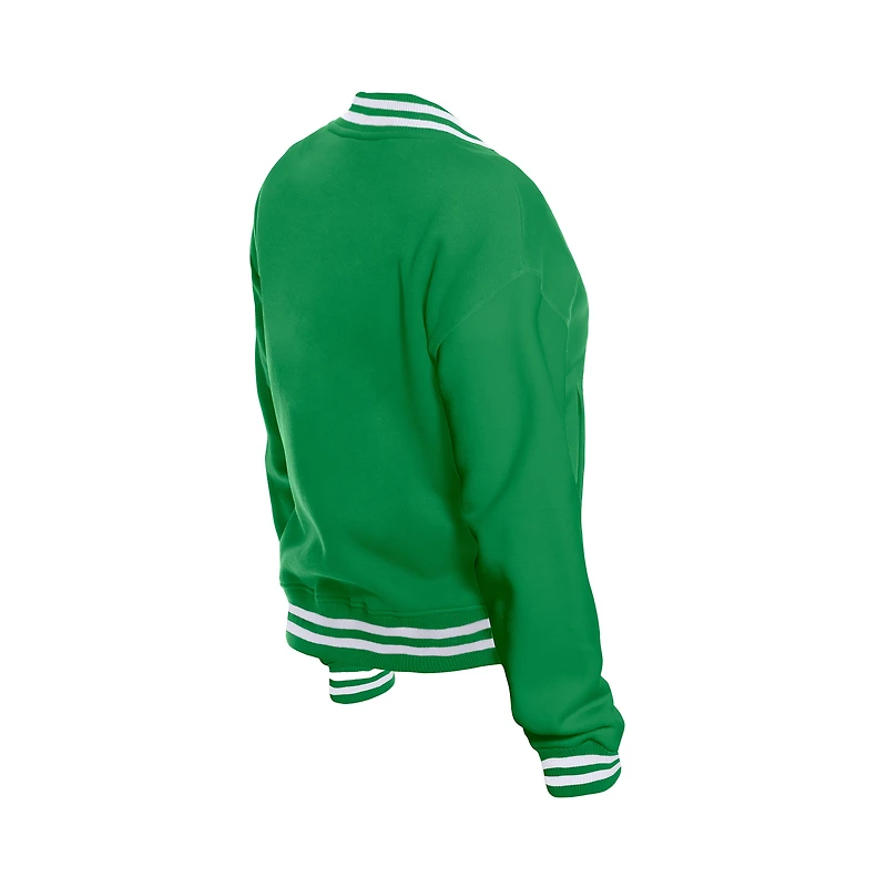 Veste à boutons-pression rétro Boston Celtics de New Era pour femme, vert Kelly