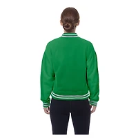 Veste à boutons-pression rétro Boston Celtics de New Era pour femme, vert Kelly