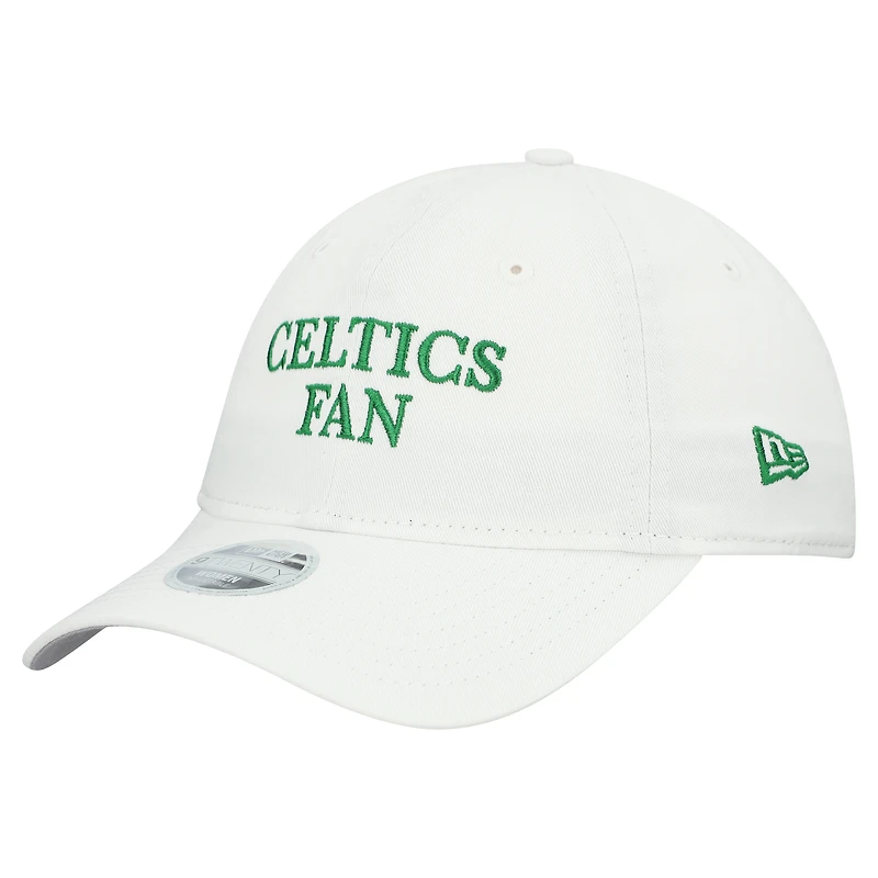 Women's New Era White Boston Celtics Team Fan 9TWENTY Adjustable Hat