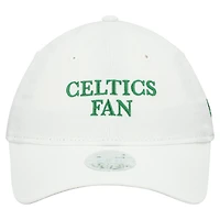 Casquette ajustable New Era blanche Boston Celtics Team Fan 9TWENTY pour femme