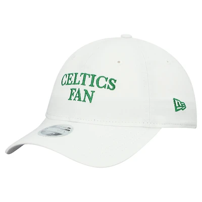 Women's New Era White Boston Celtics Team Fan 9TWENTY Adjustable Hat