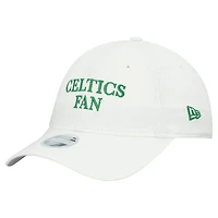 Women's New Era White Boston Celtics Team Fan 9TWENTY Adjustable Hat