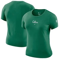 Women's Nike Kelly Green Boston Celtics Courtside Modest Cropped Tri-Blend T-Shirt