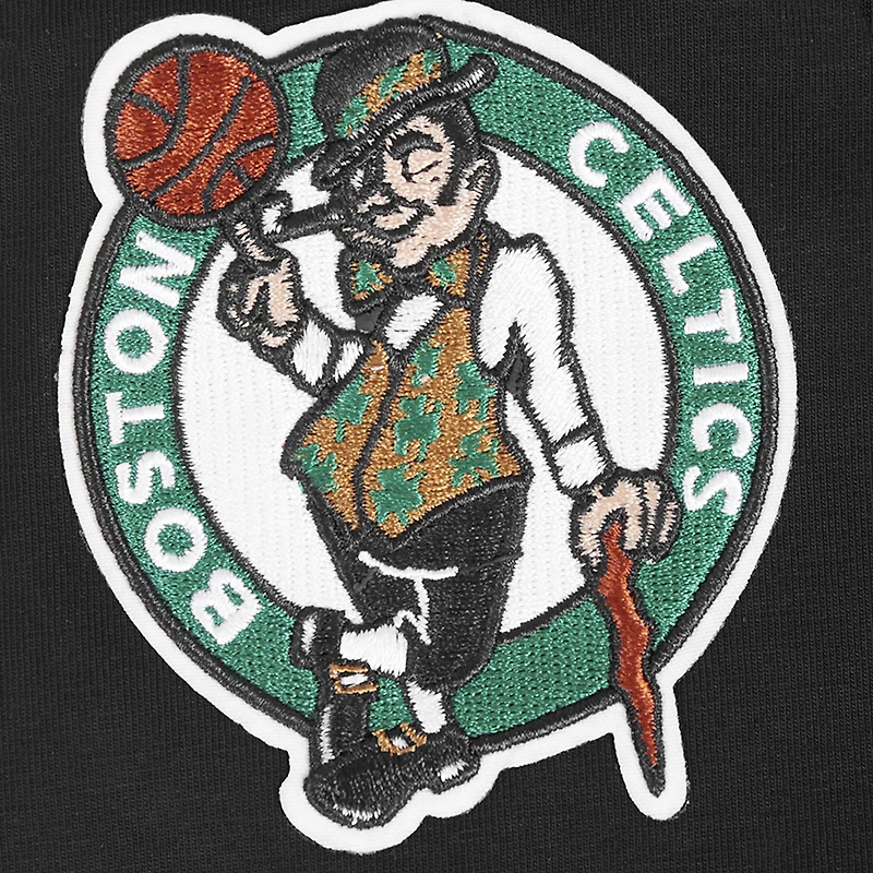Women's Pro Standard Black Boston Celtics Jewels Boxy Cropped T-Shirt
