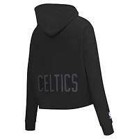 Sweat à capuche court Pro Standard pour femme, motif Jewels des Boston Celtics, noir
