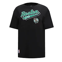 T-shirt petit ami Pro Standard noir Boston Celtics Script pour femmes