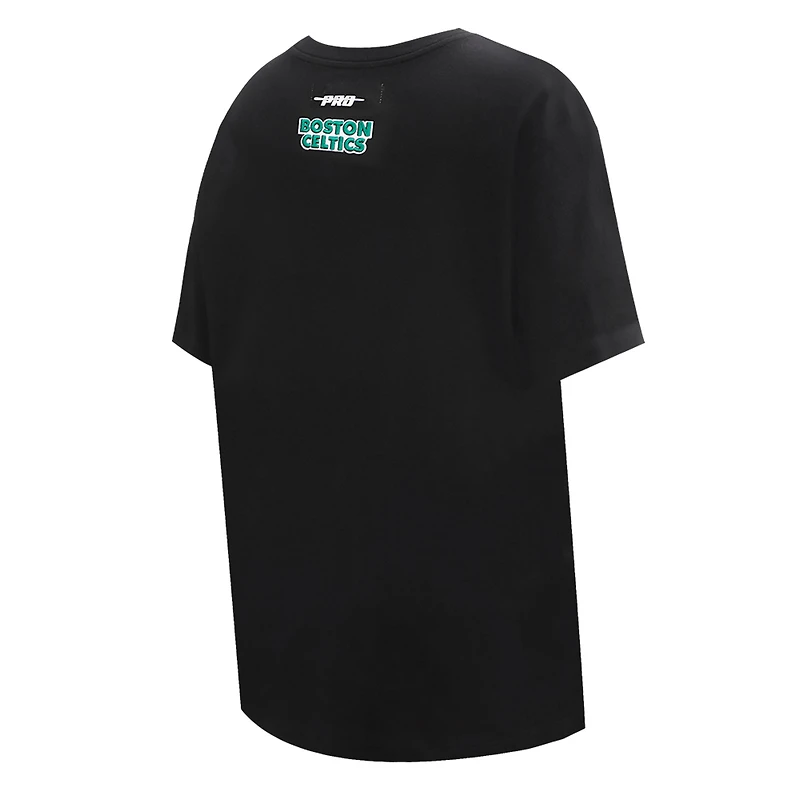 T-shirt petit ami Pro Standard noir Boston Celtics Script pour femmes