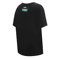 T-shirt petit ami Pro Standard noir Boston Celtics Script pour femmes