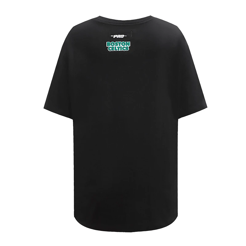 T-shirt petit ami Pro Standard noir Boston Celtics Script pour femmes