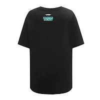 T-shirt petit ami Pro Standard noir Boston Celtics Script pour femmes