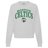 Women's Sportiqe Gray Boston Celtics Genuine Issue Collection Ashlyn Cropped Sweatshirt