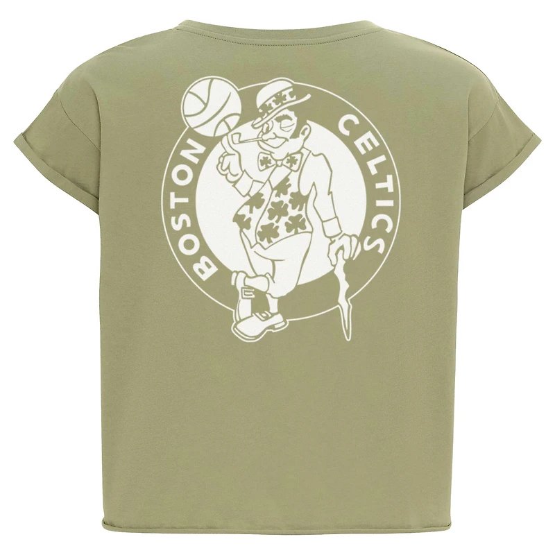 Women's Sportiqe Kelly Green Boston Celtics Athletic Club Collection Alana Premium Cropped T-Shirt