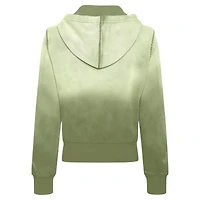 Women's Sportiqe Olive Boston Celtics Carli Sun Fade Full-Zip Hoodie