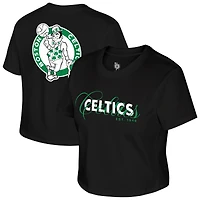 T-shirt taille haute noir Boston Celtics 46 Reserve pour femmes, collection Stadium Essentials