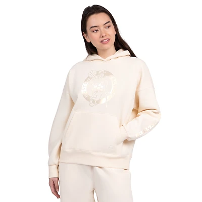 Women's Starter  Cream Boston Celtics Pastel Relaxed Hoodie