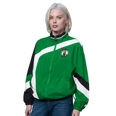 Women's Starter Kelly Green/Black Boston Celtics 1st Quarter Full-Zip Jacket