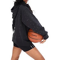 Sweat à capuche zippé surdimensionné Boston Celtics noir Terez pour femme