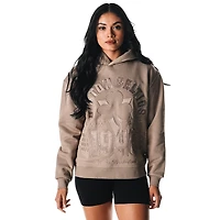 Sweat à capuche en satin gris Boston Celtics pour femme The Wild Collective